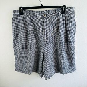 Old School Clothing Co Gray Blue Check Linen Shorts Men’s Size 38‎ Golf